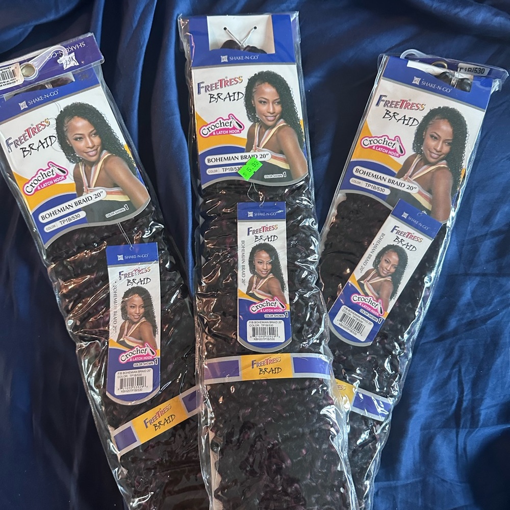 FreeTress 20” Braid Bohemian Crochet Hair - Black/Red (TP1B/530)